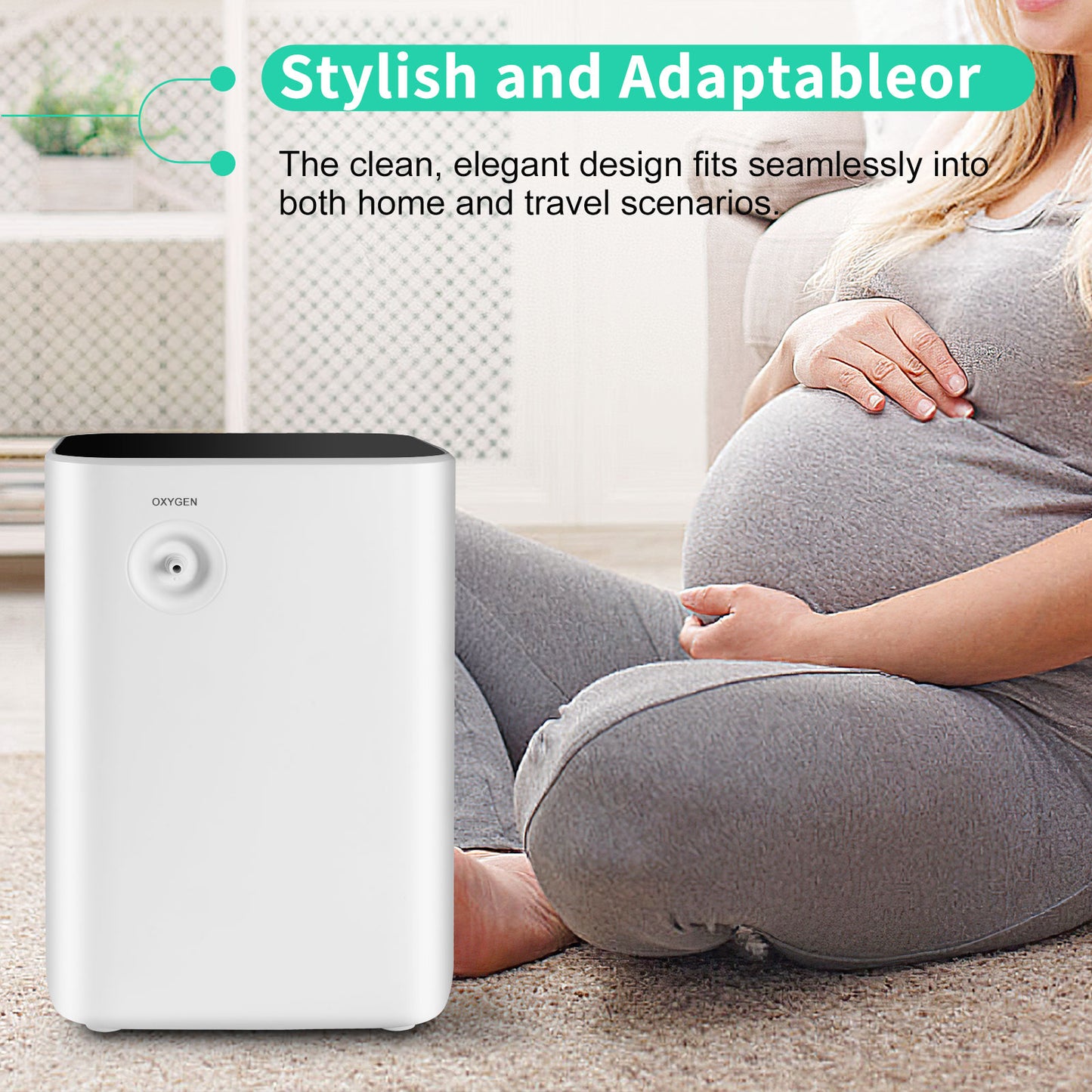 Oxygen Concentrator Machine for Home Use,Low Noise 1-8L Adjustable Portable Oxygen Generator