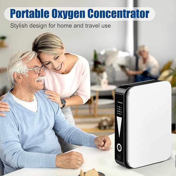 Portable Oxygen Generator for Home/Trave,Adjustable 1-2 Liter Oxygen Concentrator Machine