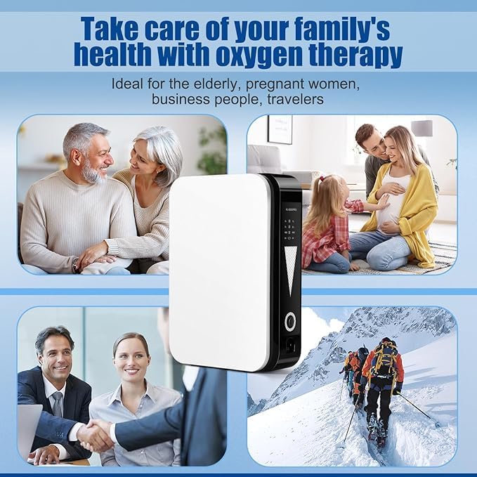 Portable Oxygen Generator for Home/Trave,Adjustable 1-2 Liter Oxygen Concentrator Machine